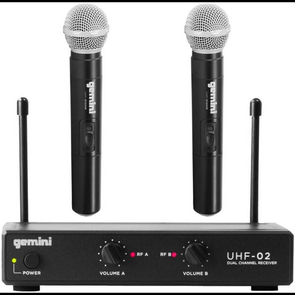 Main product image for Gemini UHF-02M-S34 533.7+537.2 MHz Dual Channel UHF Wireless Handheld System235-122